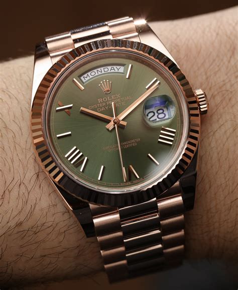 rolex green dial daydate